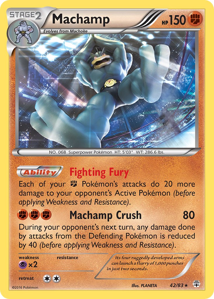 Machamp (42/83) (Theme Deck Exclusive) [XY: Furious Fists] | Event Horizon Hobbies CA