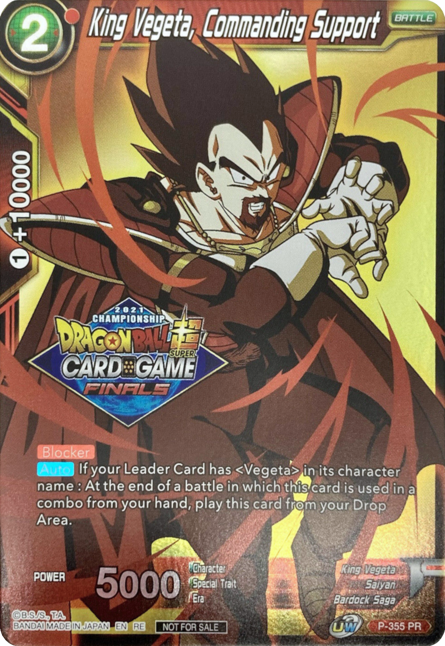 King Vegeta, Commanding Support (Championship Pack 2021 Vault Set) (P-355) [Tournament Promotion Cards] | Event Horizon Hobbies CA