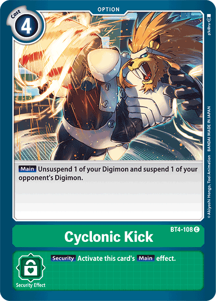 Cyclonic Kick [BT4-108] [Great Legend] | Event Horizon Hobbies CA