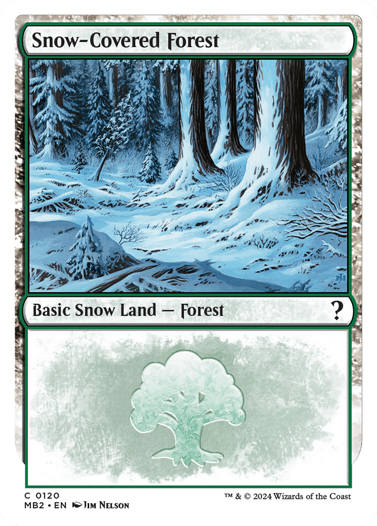 Snow-Covered Forest (White Border) [Mystery Booster 2] | Event Horizon Hobbies CA