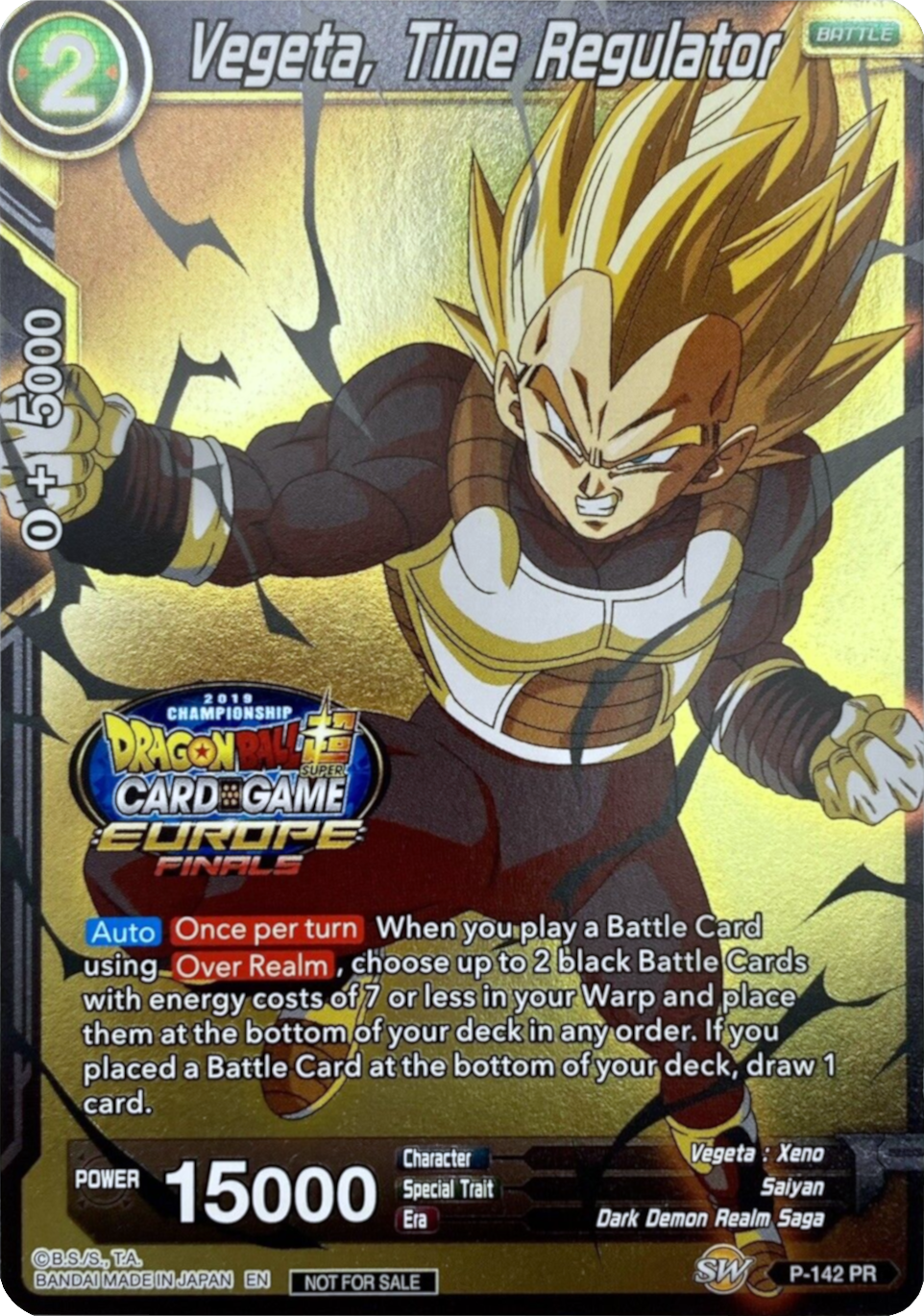 Vegeta, Time Regulator (Championship Final 2019) [Europe] (P-142) [Tournament Promotion Cards] | Event Horizon Hobbies CA