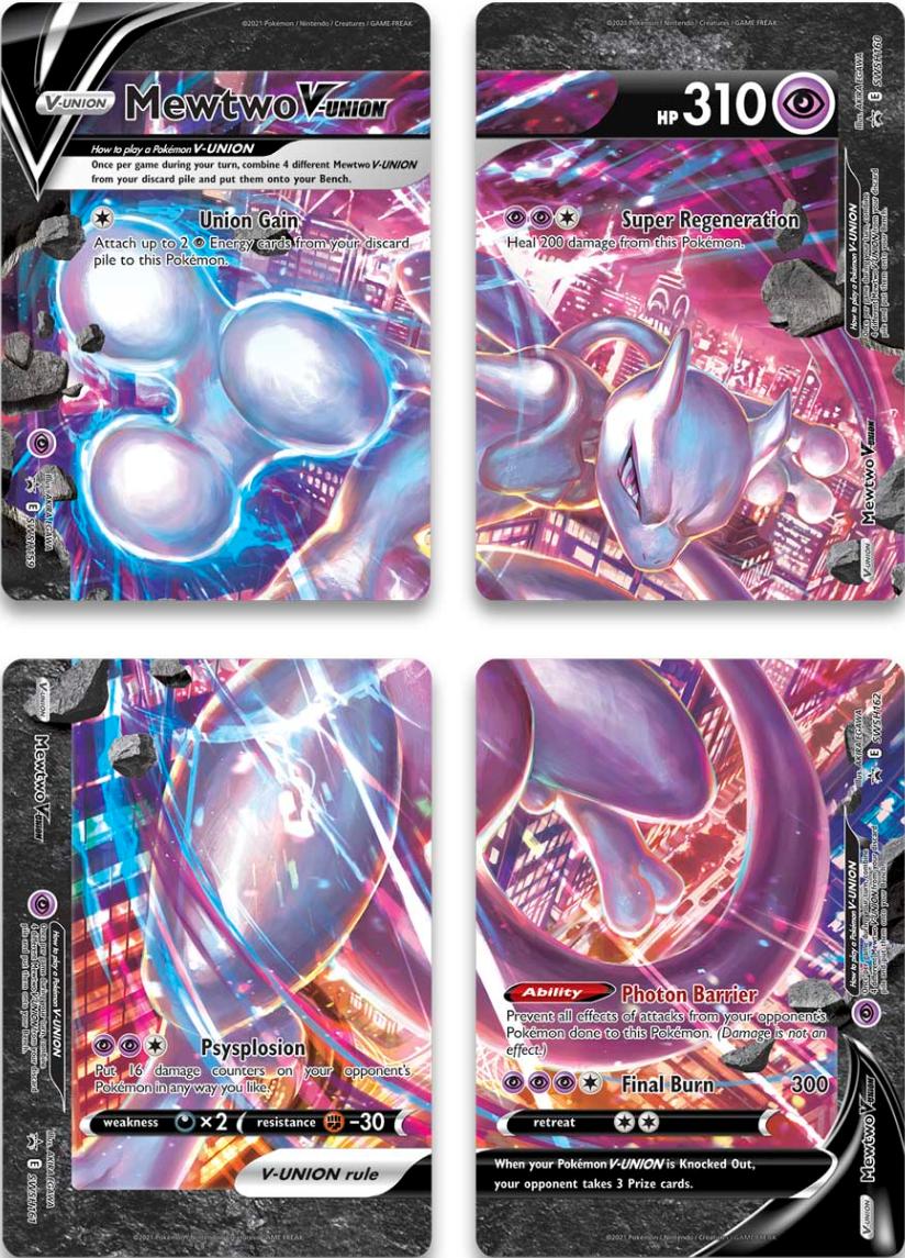 Mewtwo V-Union (Set of 4) [Sword & Shield: Black Star Promos] | Event Horizon Hobbies CA