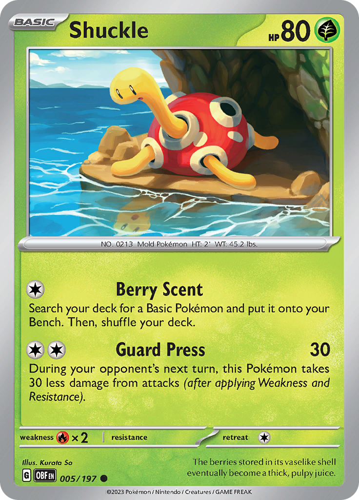 Shuckle (005/197) [Scarlet & Violet: Obsidian Flames] | Event Horizon Hobbies CA