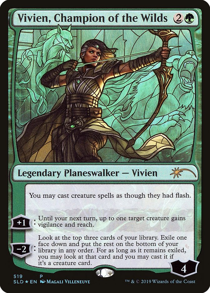 Vivien, Champion of the Wilds (Stained Glass) [Secret Lair Drop Promos] | Event Horizon Hobbies CA