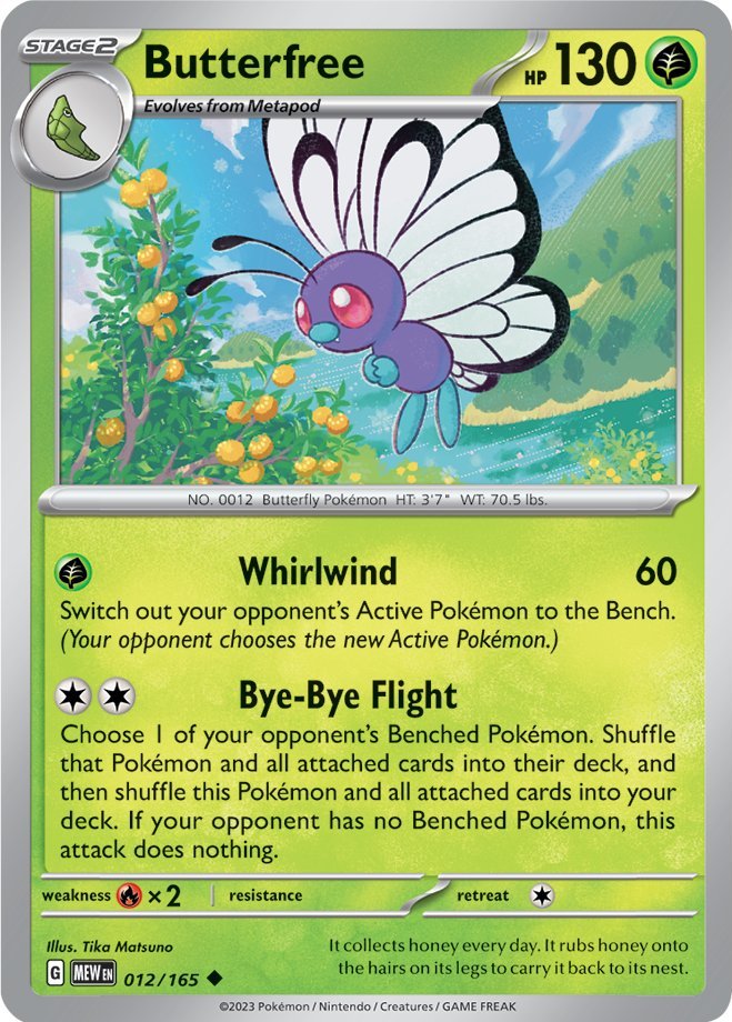 Butterfree (012/165) [Scarlet & Violet: 151] | Event Horizon Hobbies CA