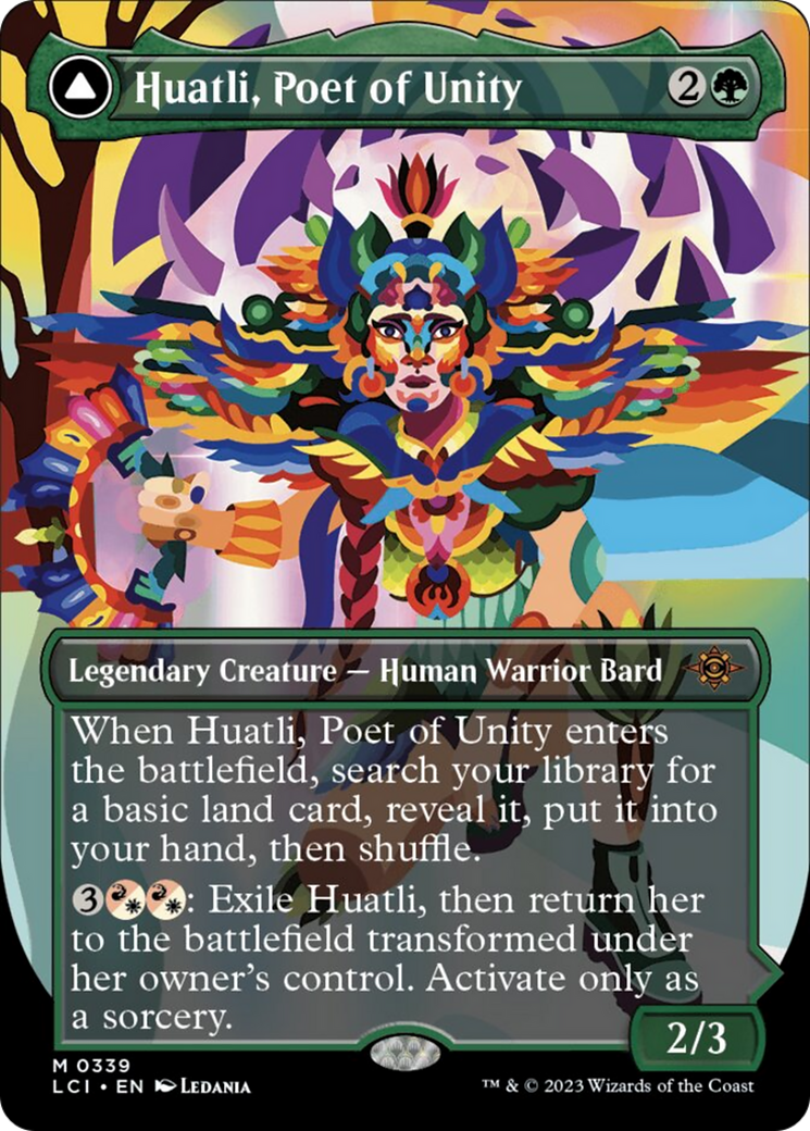 Huatli, Poet of Unity // Roar of the Fifth People (Borderless) [The Lost Caverns of Ixalan] | Event Horizon Hobbies CA