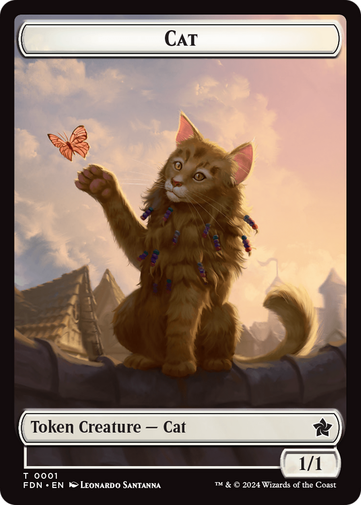 Cat (0001) // Cat (0002) Doubled-Sided Token [Foundations Tokens] | Event Horizon Hobbies CA