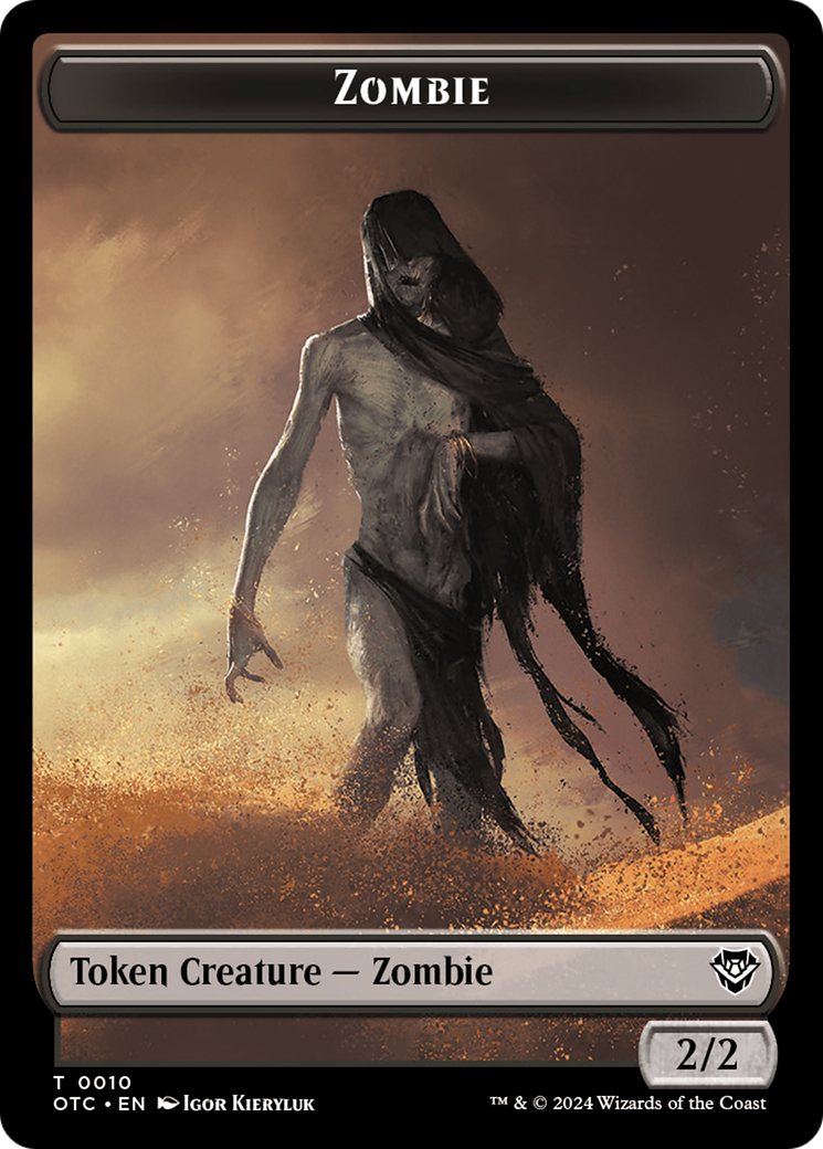 Zombie // Ox Warrior Double-Sided Token [Outlaws of Thunder Junction Commander Tokens] | Event Horizon Hobbies CA