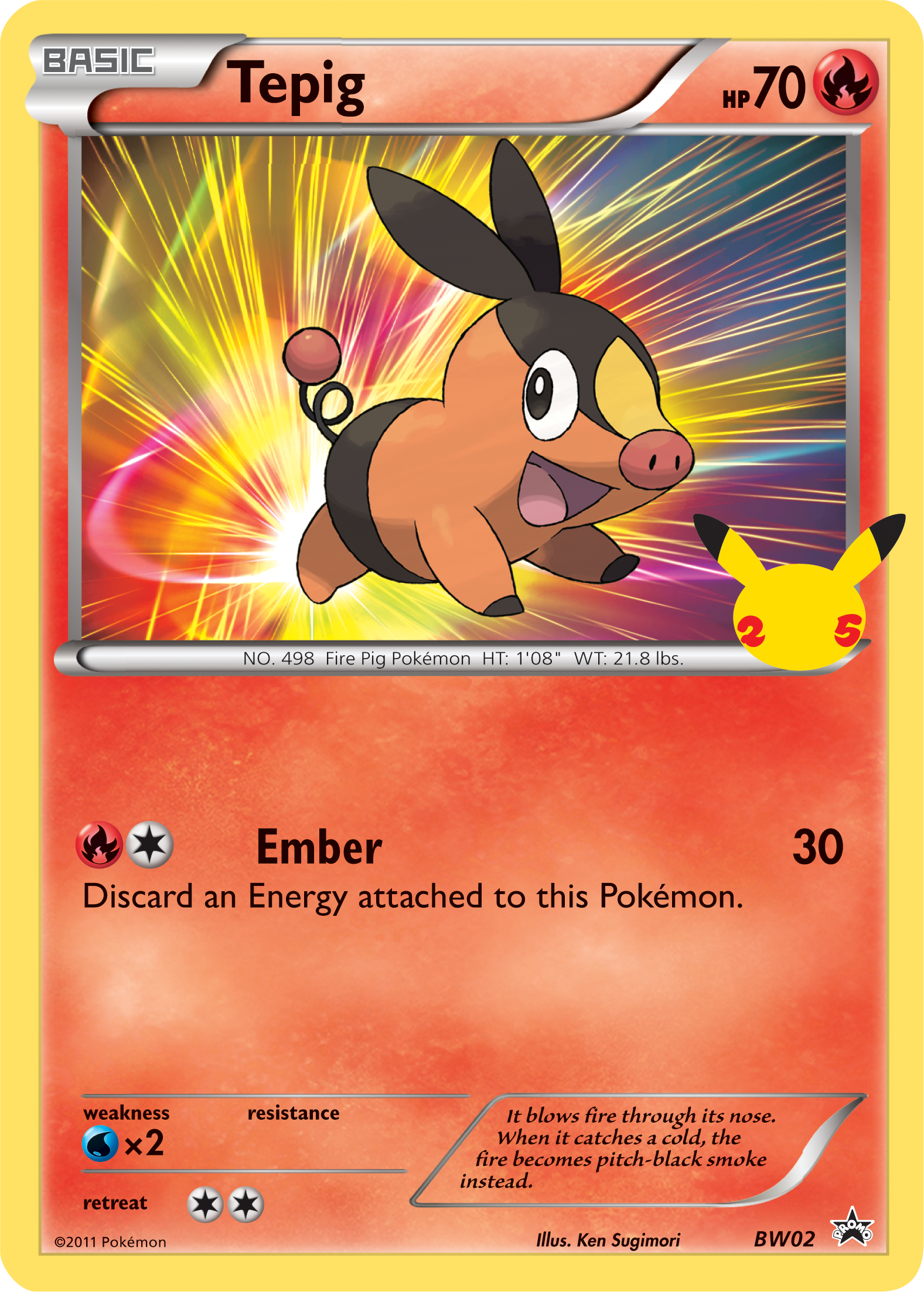 Tepig (BW02) (Jumbo Card) [First Partner Pack] | Event Horizon Hobbies CA