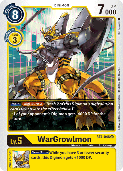 WarGrowlmon [BT4-046] [Great Legend] | Event Horizon Hobbies CA