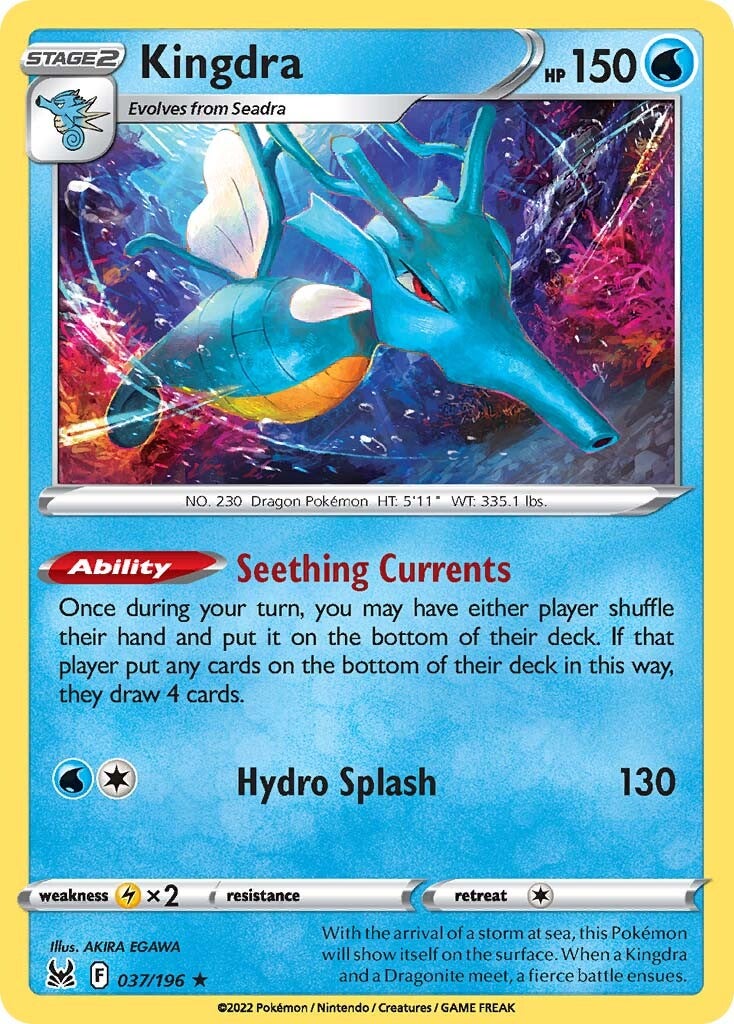 Kingdra (037/196) (Theme Deck Exclusive) [Sword & Shield: Lost Origin] | Event Horizon Hobbies CA