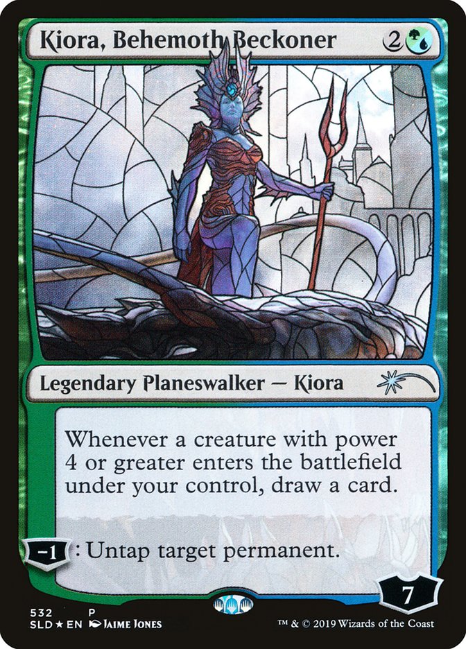 Kiora, Behemoth Beckoner (Stained Glass) [Secret Lair Drop Promos] | Event Horizon Hobbies CA