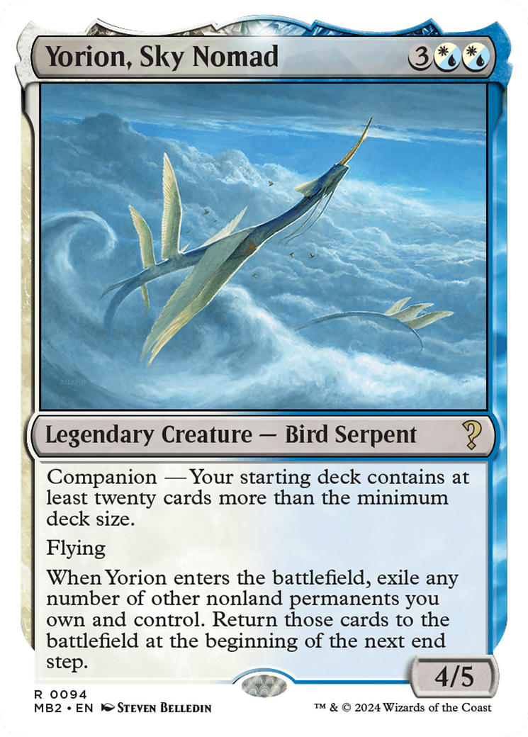 Yorion, Sky Nomad (White Border) [Mystery Booster 2] | Event Horizon Hobbies CA