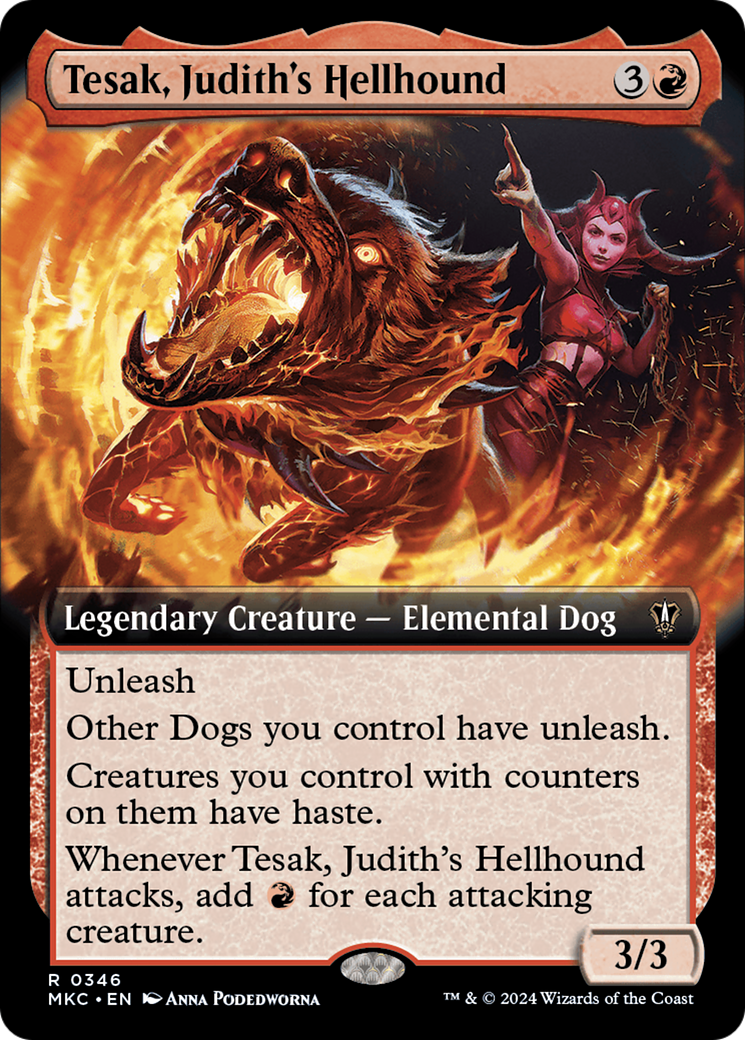 Tesak, Judith's Hellhound (Extended Art) [Murders at Karlov Manor Commander] | Event Horizon Hobbies CA