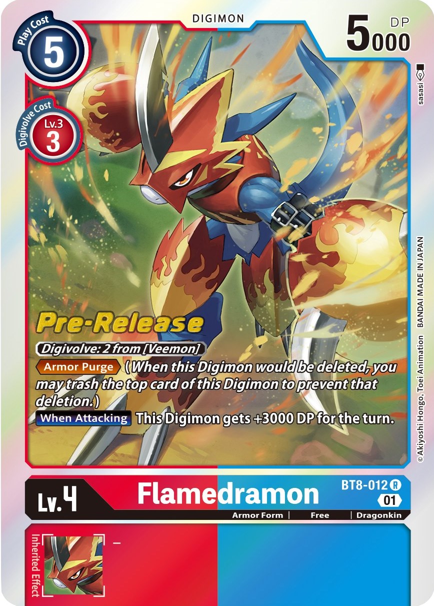 Flamedramon [BT8-012] [New Awakening Pre-Release Cards] | Event Horizon Hobbies CA