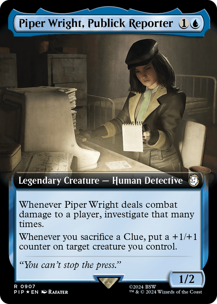 Piper Wright, Publick Reporter (Extended Art) (Surge Foil) [Fallout] | Event Horizon Hobbies CA