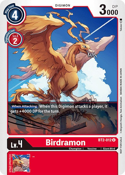 Birdramon [BT2-012] (Official Tournament Pack Vol.3) [Release Special Booster Promos] | Event Horizon Hobbies CA