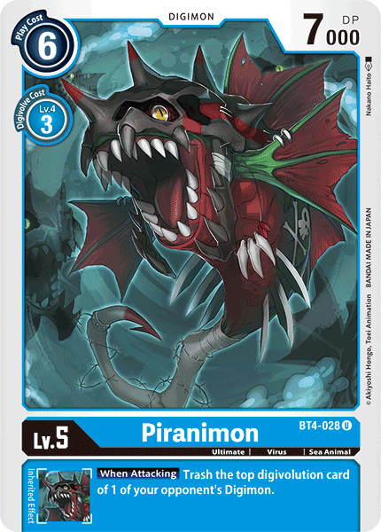 Piranimon [BT4-028] [Great Legend] | Event Horizon Hobbies CA