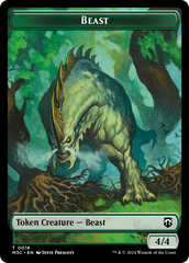 Elephant (Ripple Foil) // Beast (0016) Double-Sided Token [Modern Horizons 3 Commander Tokens] | Event Horizon Hobbies CA