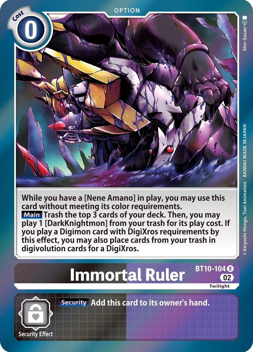 Immortal Ruler [BT10-104] [Xros Encounter] | Event Horizon Hobbies CA