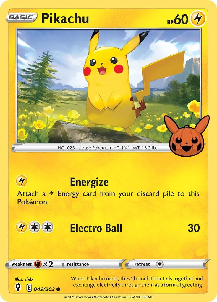 Pikachu (049/203) [Trick or Trade] | Event Horizon Hobbies CA