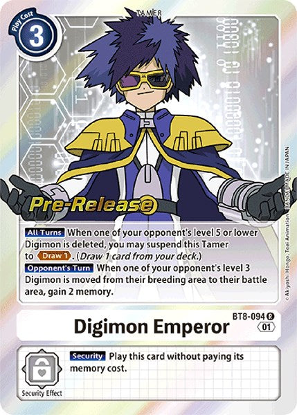 Digimon Emperor [BT8-094] [New Awakening Pre-Release Promos] | Event Horizon Hobbies CA