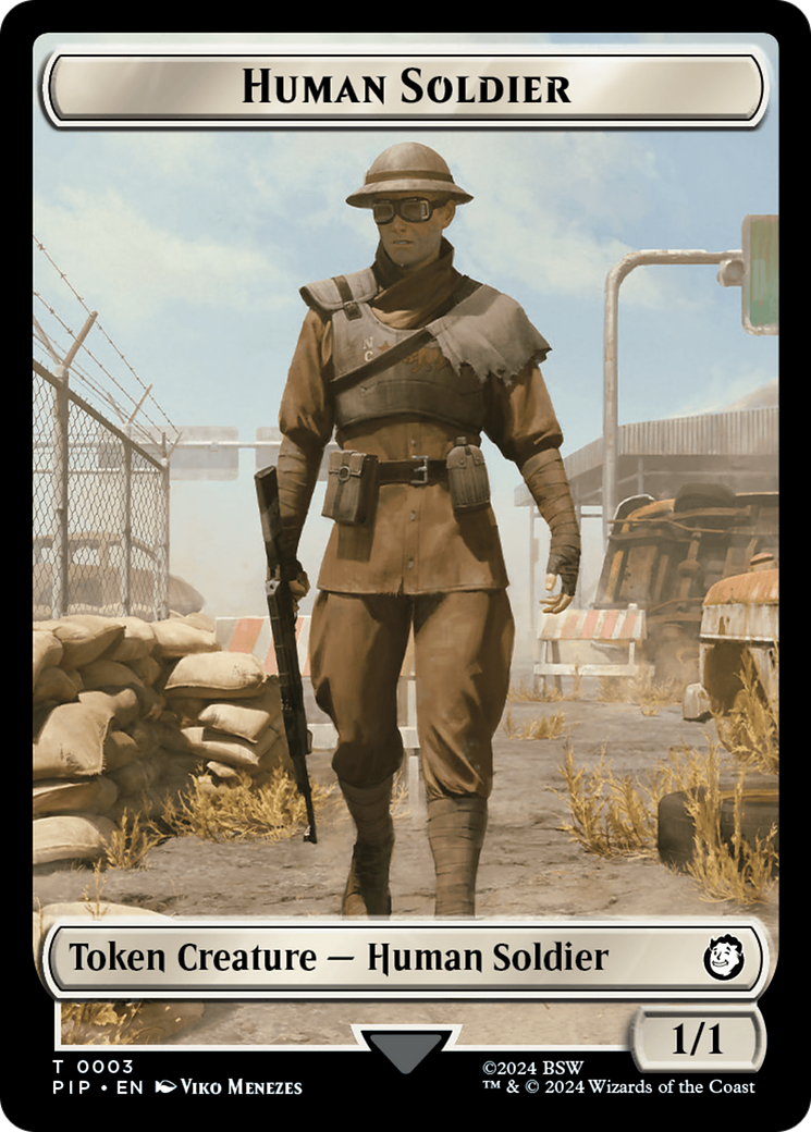 Settlement // Human Soldier Double-Sided Token [Fallout Tokens] | Event Horizon Hobbies CA