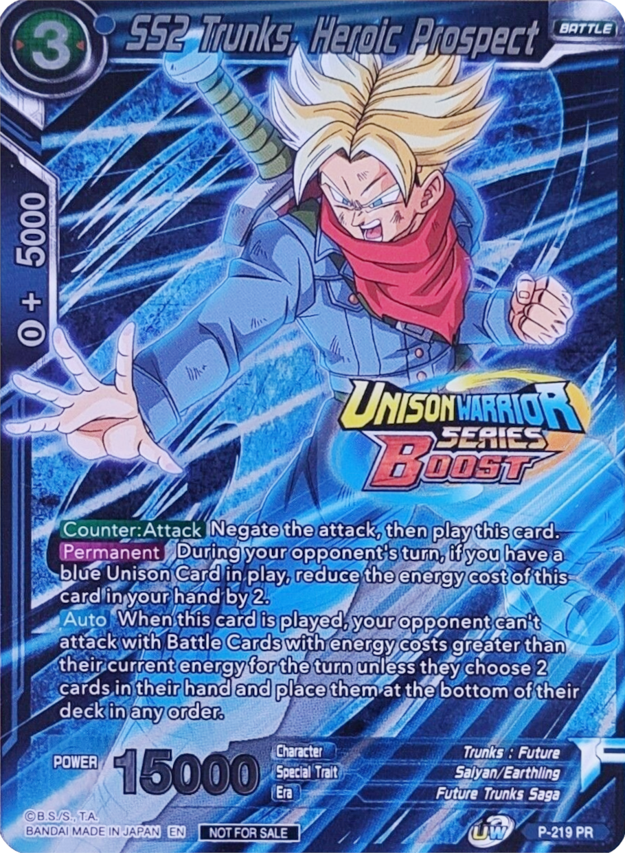 SS2 Trunks, Heroic Prospect (Event Pack 08 - Alternate Foil) (P-219) [Tournament Promotion Cards] | Event Horizon Hobbies CA