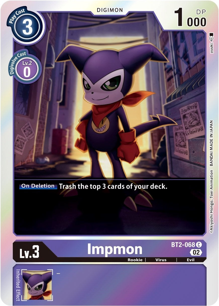 Impmon [BT2-068] (Alternate Art) [Starter Deck: Beelzemon Advanced Deck Set] | Event Horizon Hobbies CA