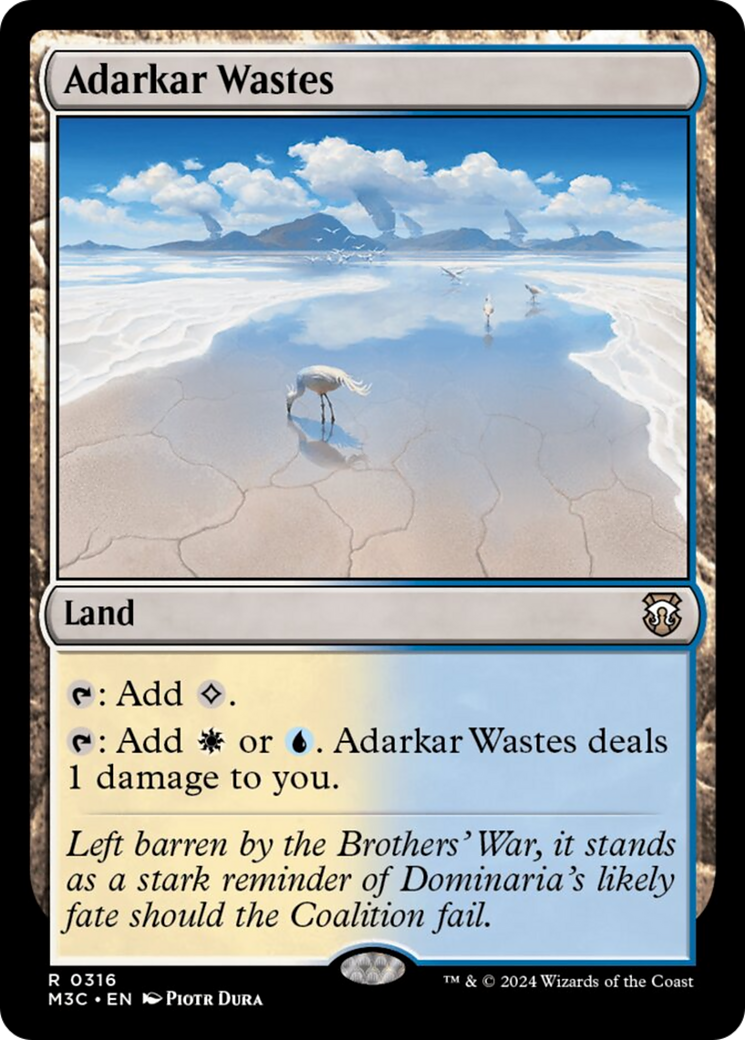 Adarkar Wastes (Ripple Foil) [Modern Horizons 3 Commander] | Event Horizon Hobbies CA