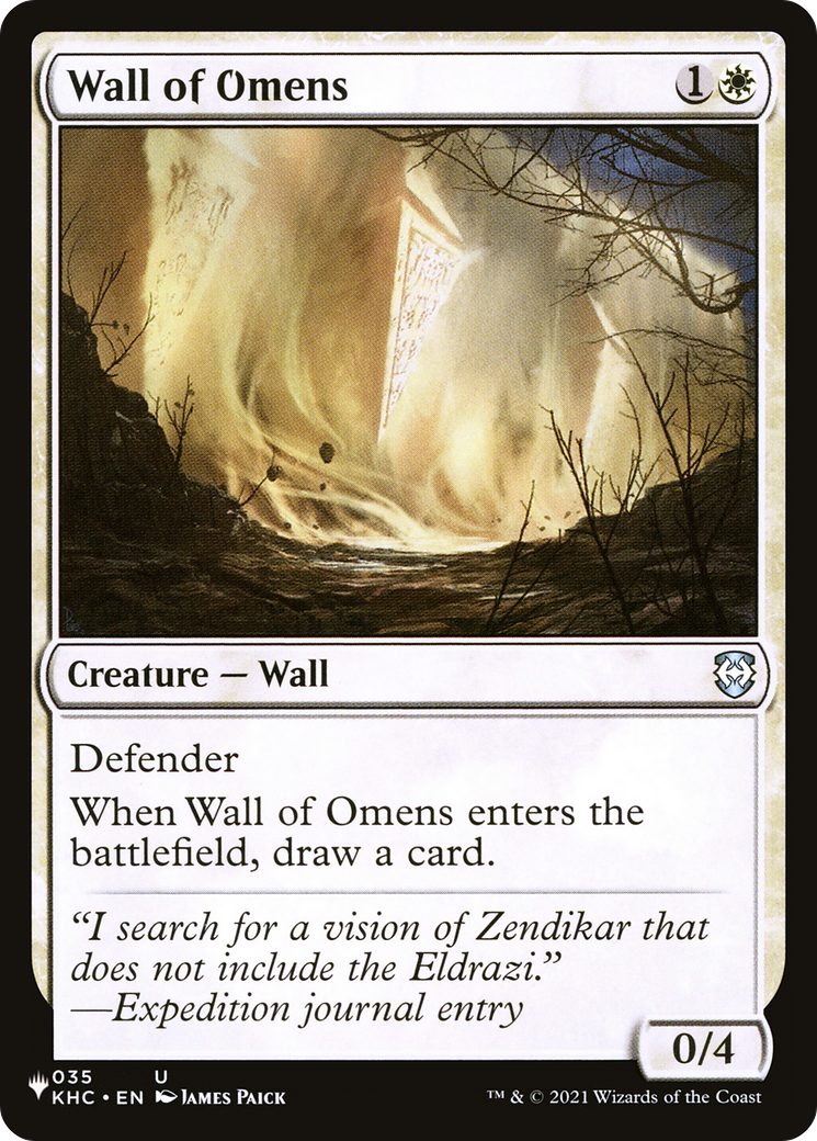 Wall of Omens (KHC) [The List] | Event Horizon Hobbies CA