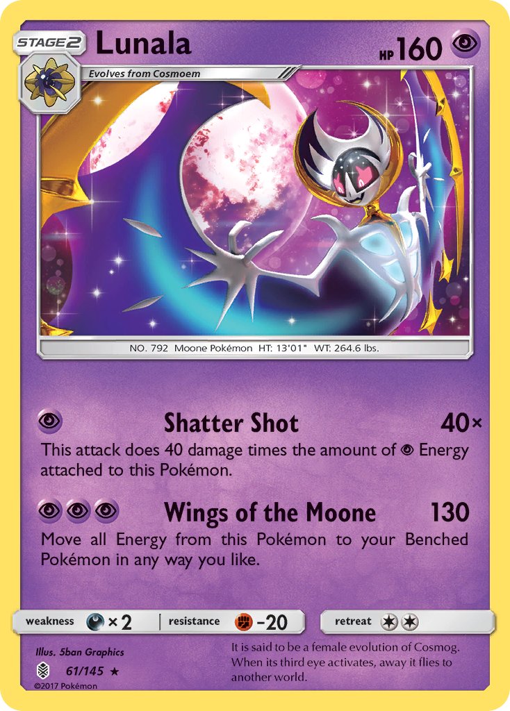 Lunala (61/145) (Theme Deck Exclusive) [Sun & Moon: Guardians Rising] | Event Horizon Hobbies CA