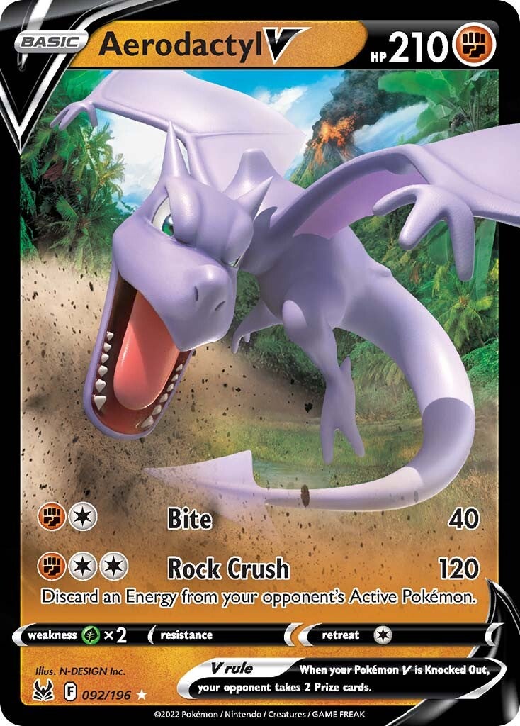 Aerodactyl V (092/196) [Sword & Shield: Lost Origin] | Event Horizon Hobbies CA