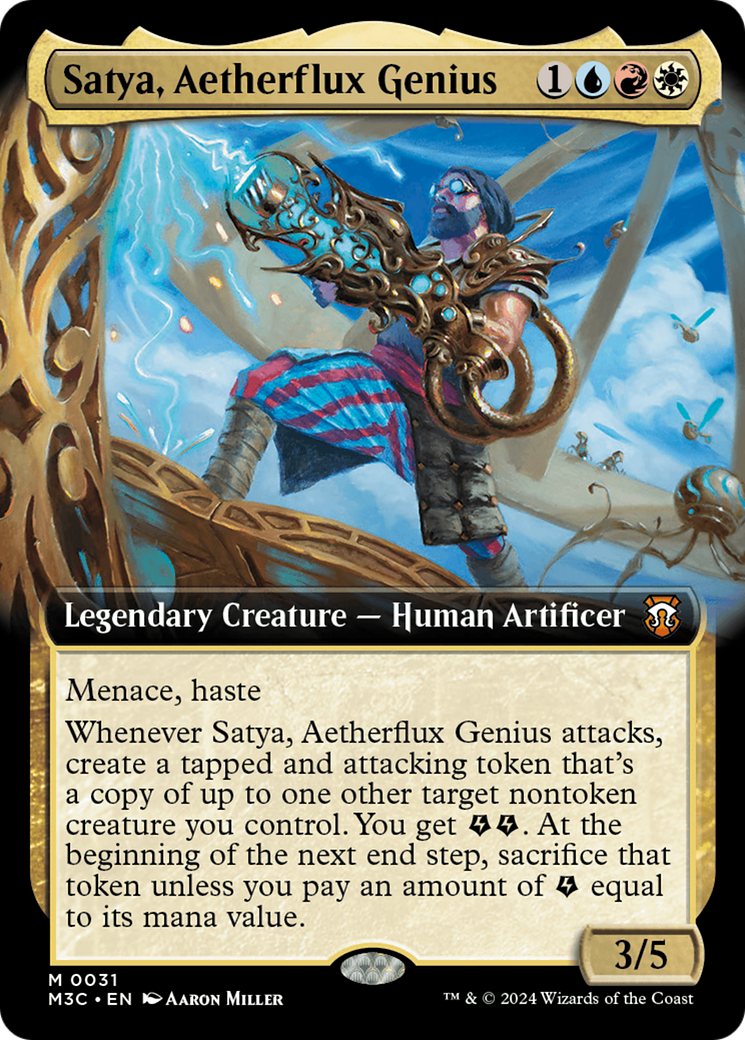 Satya, Aetherflux Genius (Extended Art) [Modern Horizons 3 Commander] | Event Horizon Hobbies CA