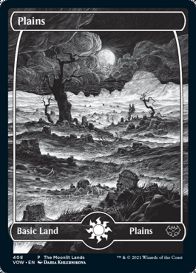 Plains (The Moonlit Lands) (Foil Etched) [Innistrad: Crimson Vow Promos] | Event Horizon Hobbies CA