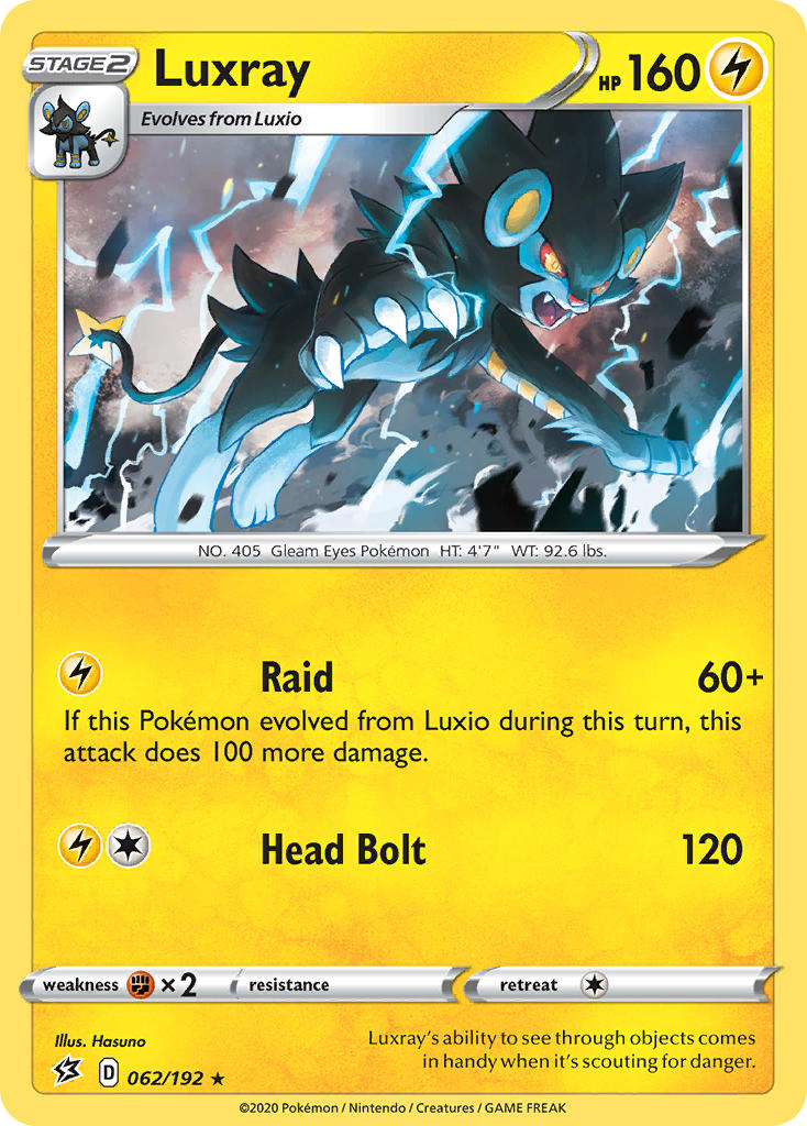 Luxray (062/192) (Theme Deck Exclusive) [Sword & Shield: Rebel Clash] | Event Horizon Hobbies CA