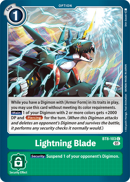 Lightning Blade [BT8-103] [New Awakening] | Event Horizon Hobbies CA