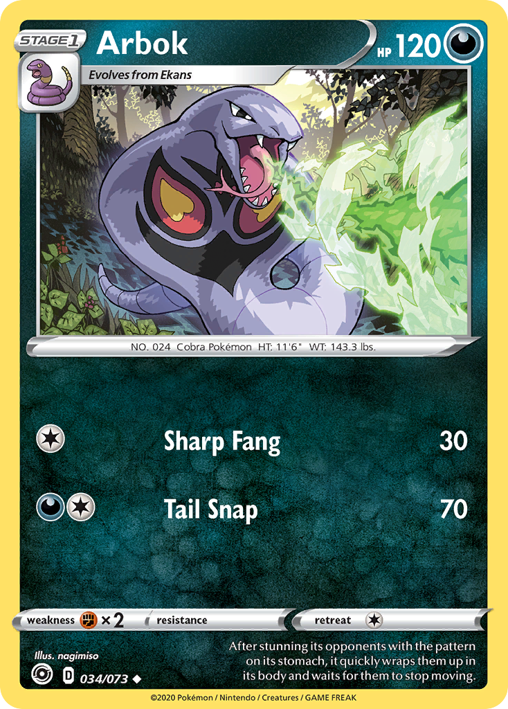 Arbok (034/073) [Sword & Shield: Champion's Path] | Event Horizon Hobbies CA