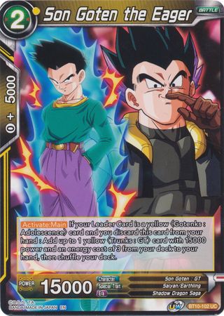 Son Goten the Eager (BT10-102) [Rise of the Unison Warrior 2nd Edition] | Event Horizon Hobbies CA