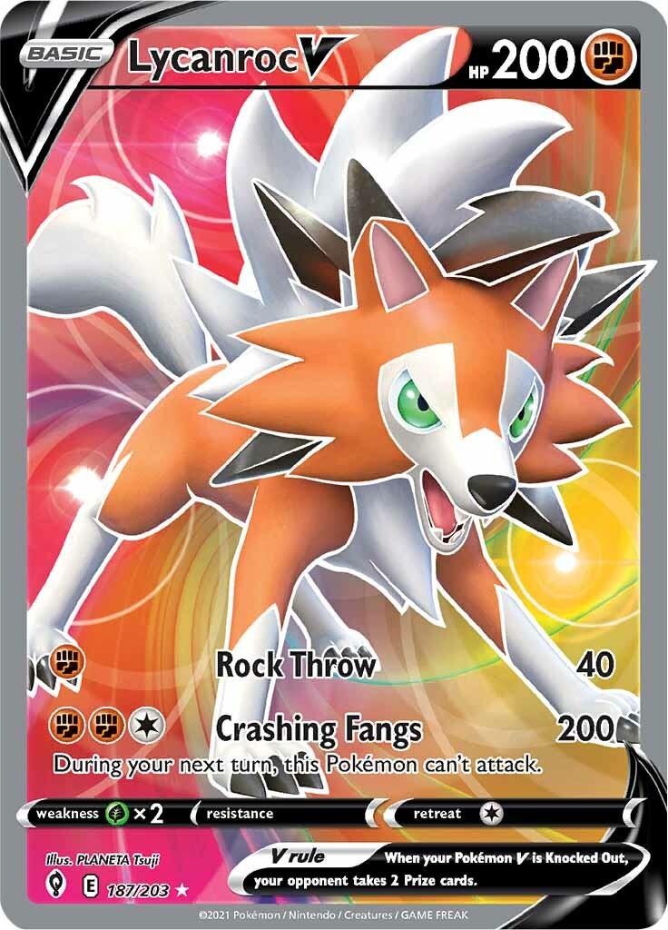 Lycanroc V (187/203) [Sword & Shield: Evolving Skies] | Event Horizon Hobbies CA