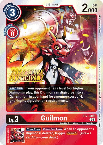 Guilmon [ST7-03] (2022 Store Participant) [Starter Deck: Gallantmon Promos] | Event Horizon Hobbies CA