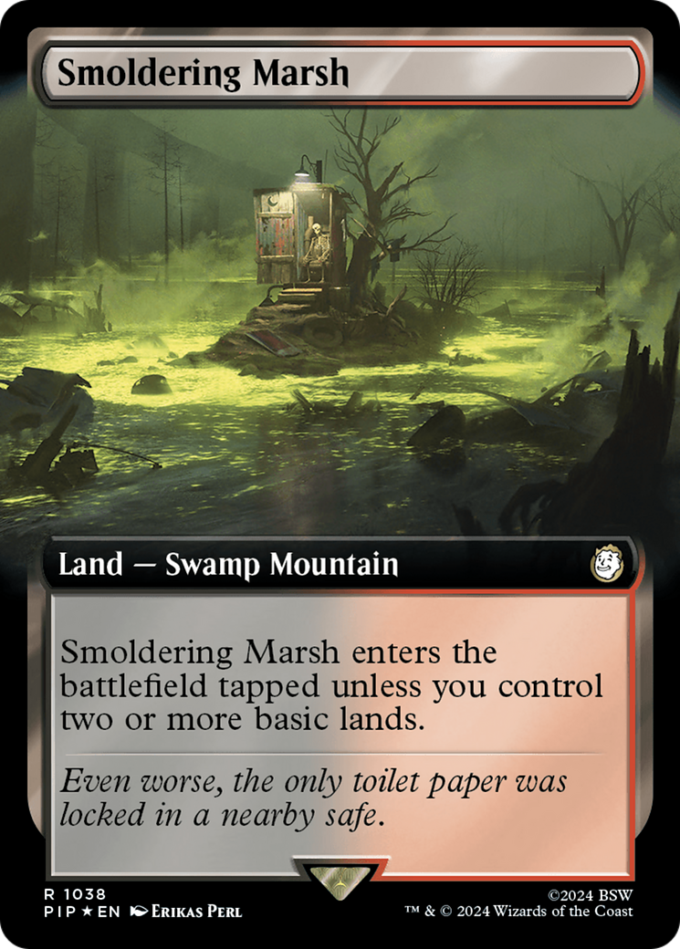 Smoldering Marsh (Extended Art) (Surge Foil) [Fallout] | Event Horizon Hobbies CA