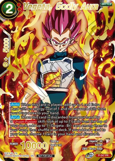 Vegeta, Godly Aura (Alternate Art) (P-247) [Tournament Promotion Cards] | Event Horizon Hobbies CA