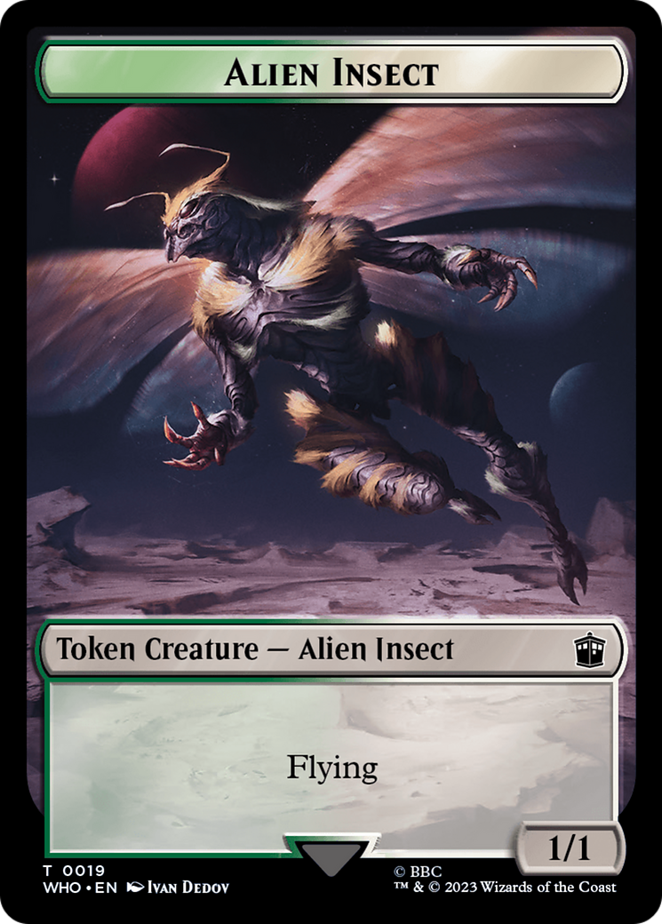 Alien Angel // Alien Insect Double-Sided Token [Doctor Who Tokens] | Event Horizon Hobbies CA