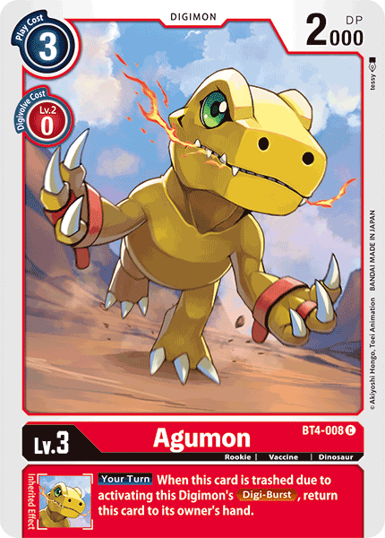 Agumon [BT4-008] [Great Legend] | Event Horizon Hobbies CA