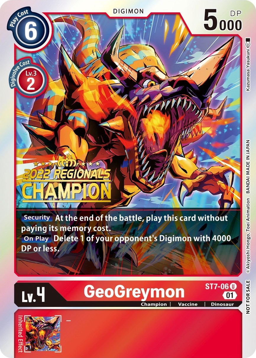 GeoGreymon [ST7-06] (2022 Championship Offline Regional) (Online Champion) [Starter Deck: Gallantmon Promos] | Event Horizon Hobbies CA