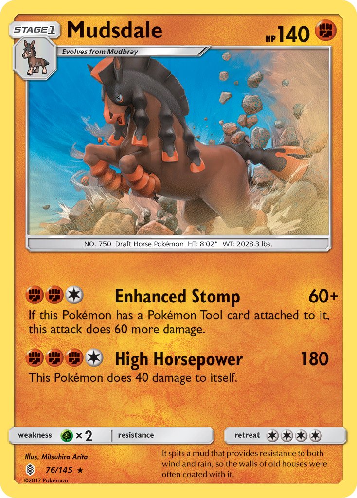 Mudsdale (76/145) (Prerelease Kit Exclusive) (Theme Deck Exclusive) [Sun & Moon: Guardians Rising] | Event Horizon Hobbies CA