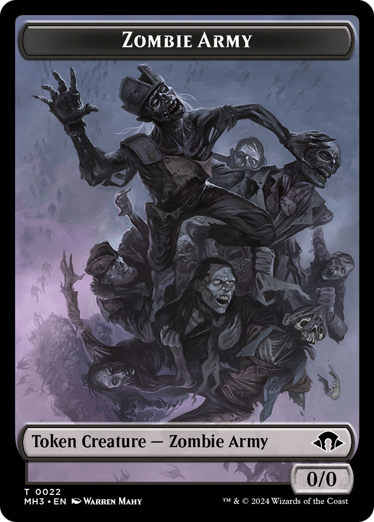 Phyrexian Germ // Zombie Army Double-Sided Token [Modern Horizons 3 Tokens] | Event Horizon Hobbies CA