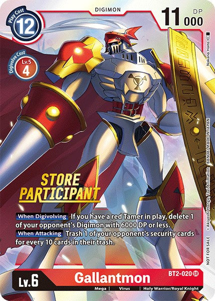 Gallantmon [BT2-020] (Store Participant) [Release Special Booster Promos] | Event Horizon Hobbies CA