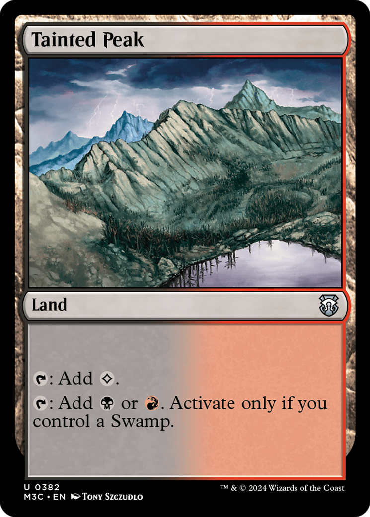 Tainted Peak (Ripple Foil) [Modern Horizons 3 Commander] | Event Horizon Hobbies CA